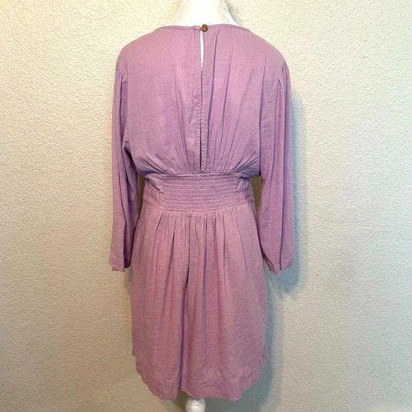 NWOT Free People Tie Front Mini Dress - Picture 4 of 4